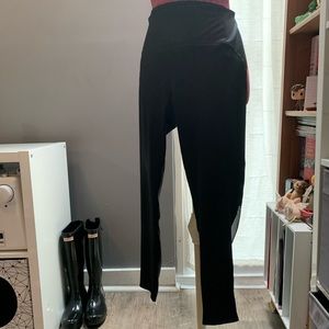 JOYLAB BLK SHIMMER LEGGINGS W/SHEER BK CALVES - XL